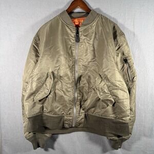 Vintage Alpha Industries USAF Flyer's Jacket MA-1 Reversible Orange Tan XXL